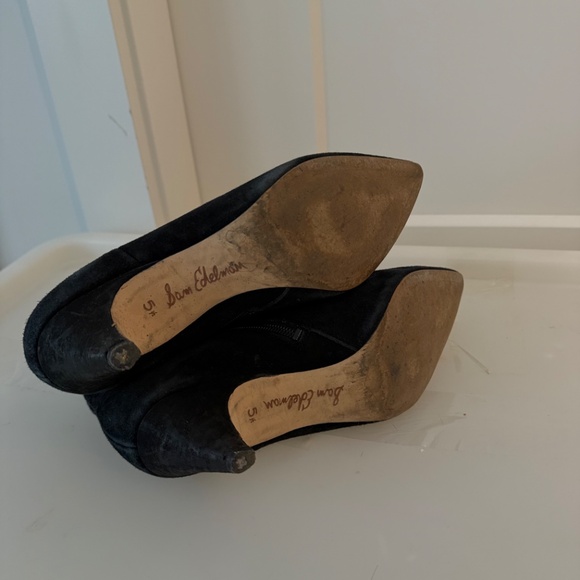 SAM EDELMAN Suede Pointy Ankle Boots - Picture 2 of 2